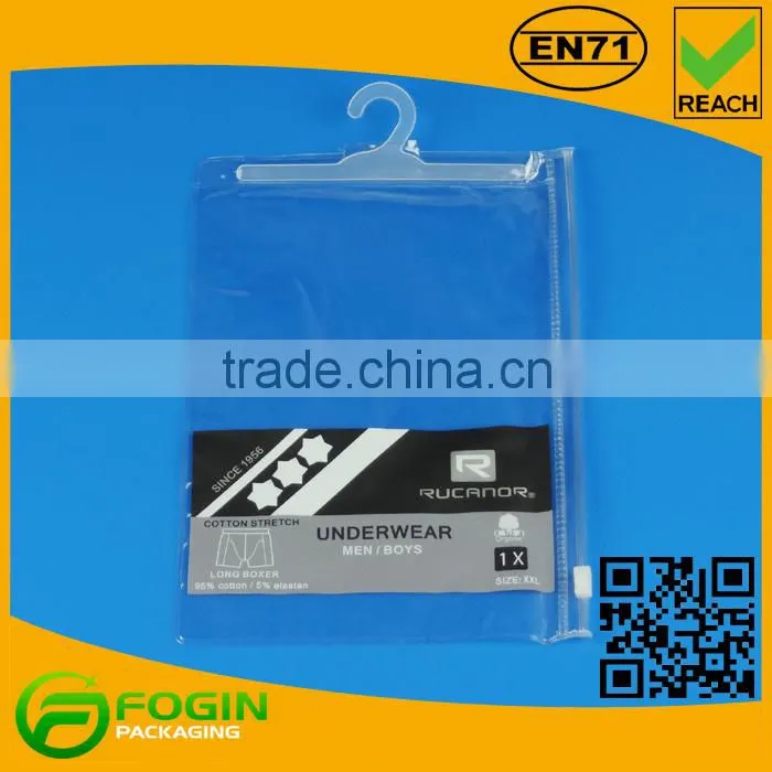 pvc clothing bag with zipper