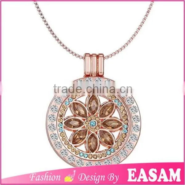 2016 New design alternative crystal locket pendant necklace