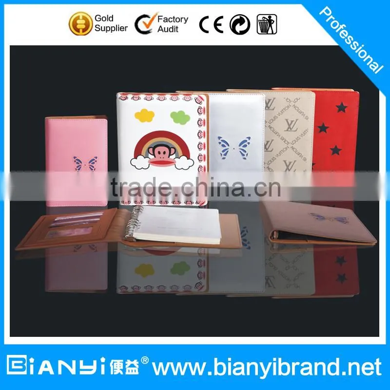 Custom leather with embossing logo diary book 2015