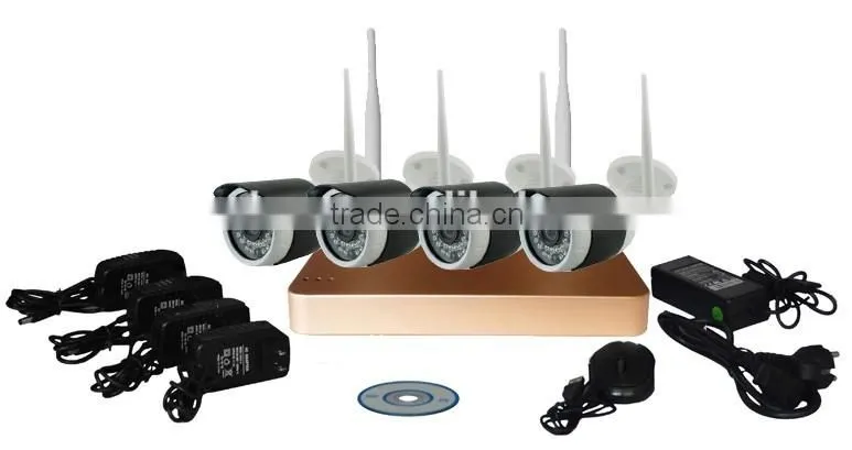 H.264 NVR Kits CCTV Wireless Camera 1.3MP Network Camera IP 2.4ghz Mini USB Wireless Camera with Receiver
