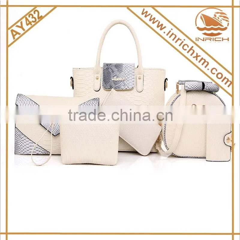 Hot Sale China Factory Price Wallet Purse 6 Pieces Women Handbag Set