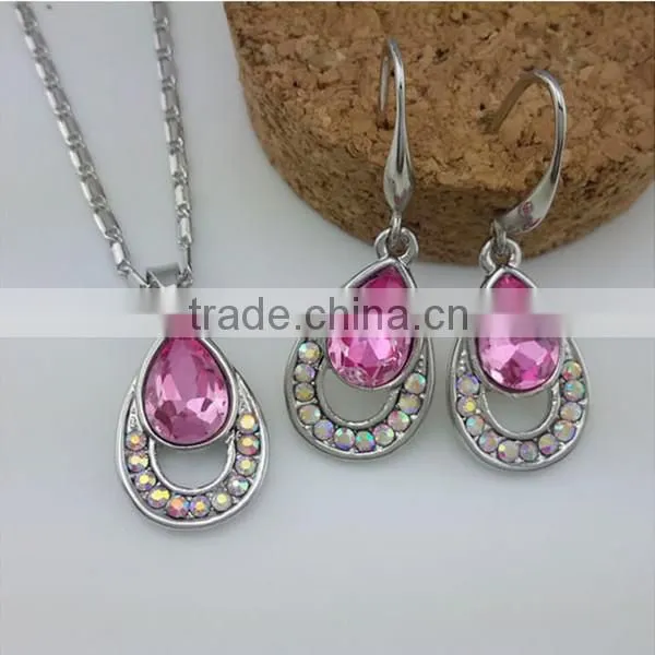 small order crystal african fashion jewelry set, artificial jewelry set