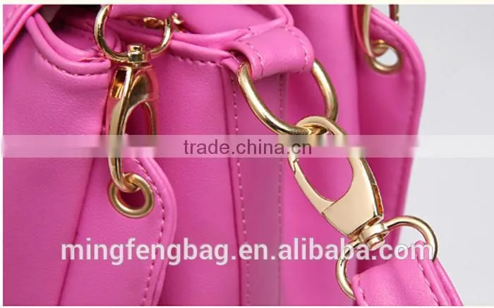 2015 New Fashionable Tote and Single Shoulder Leisure PU Lady Women Bag