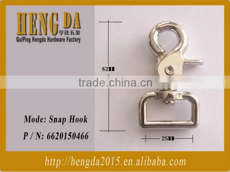 Silver fashion lady handbag snap bag hook