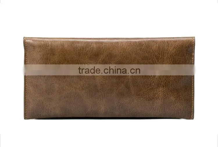 Vintage hadnmade wallets leather sample with inside zipper money bag