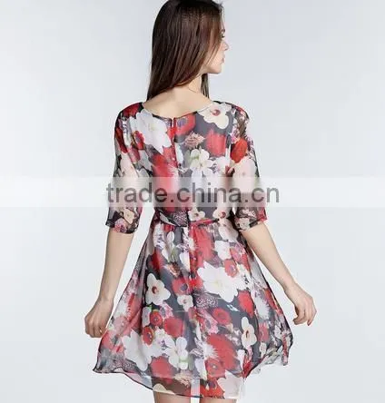 2016 Fashion Long Dress Chiffon New Style With Western Style