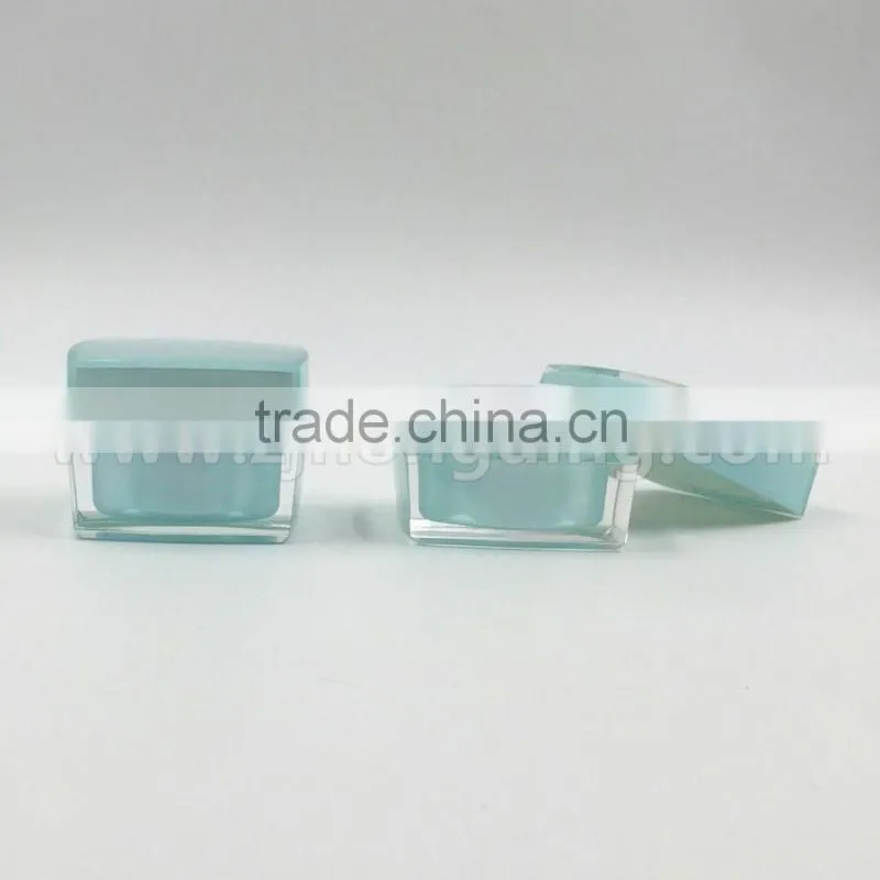 square cosmetic acrylic jar 15g,square acrylic jar, shiny cosmsetics jars