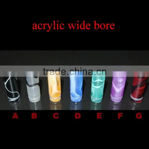 wholesale shenzhen Dovic wide bore drip tips stainless steel and acrylic wide bore