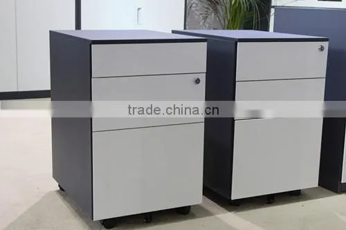 35kg load of each drawer 3 drawer metal mobile pedestal