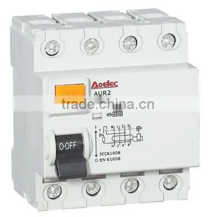 AUR2 with din rail mounting ID RCCB 2P 40A 30mA