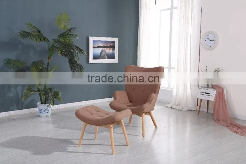 Elegant chair with E-01 E-01B fashion stool