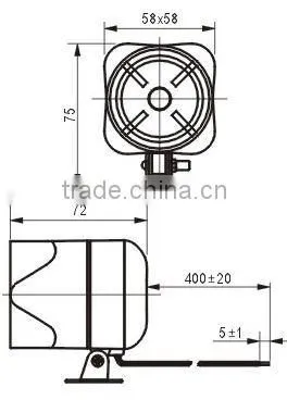 FBES5872 high quality factory price 12V alarm siren warning siren for car with CE & ROHS(FBELE)