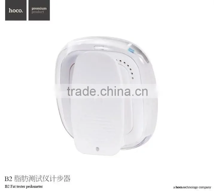 HOCO LCD Display Multi-functional Electronic Pedometer Support Body Fat Tester / Distance Count / Calorie Count with Clip