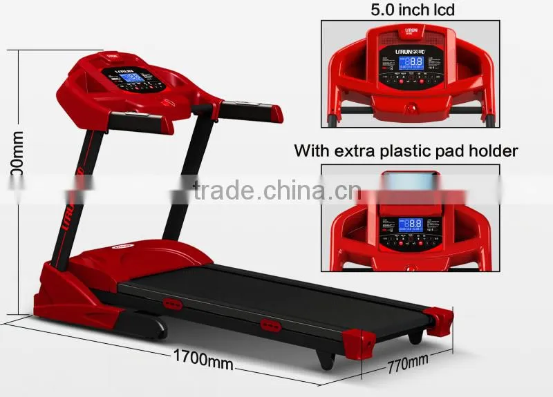 New wide 460mm belt electric treadmill quiet drive motor