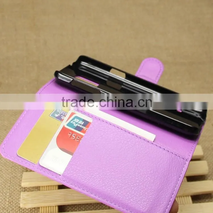 Wholesale Folio Stand Case for Samsung Galaxy S5 mini PU Leather Flip Cover with Wallet