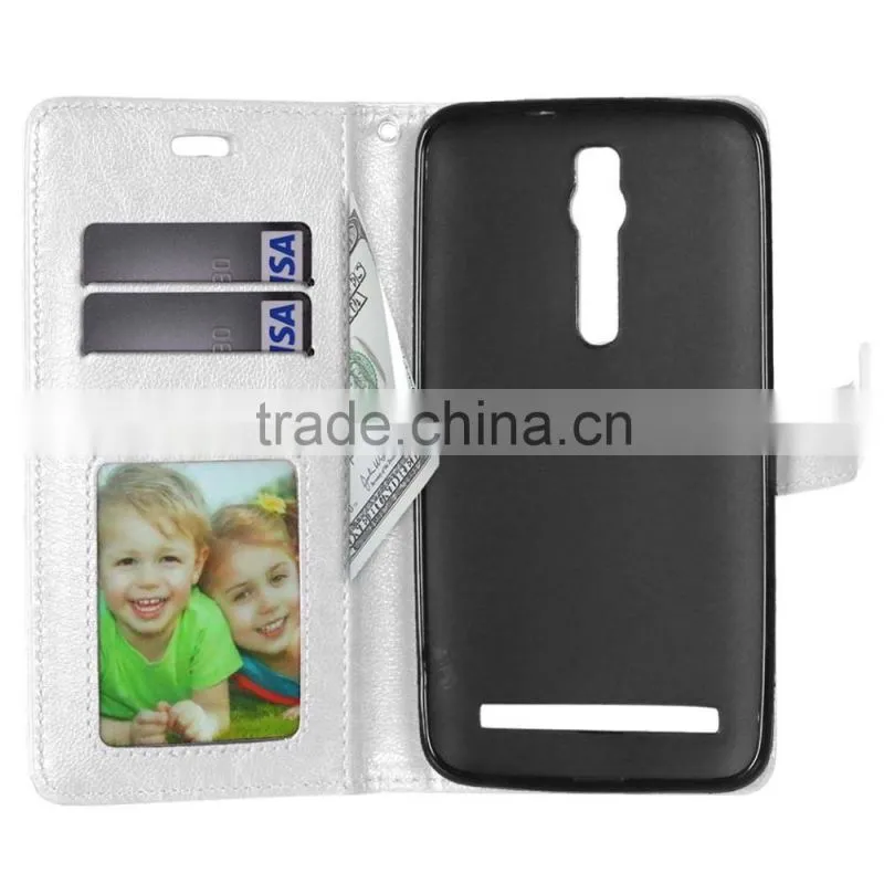 PU Leather Cell Phone Flip Wallet Kickstand Case for ASUS ZenFone ZS550ML