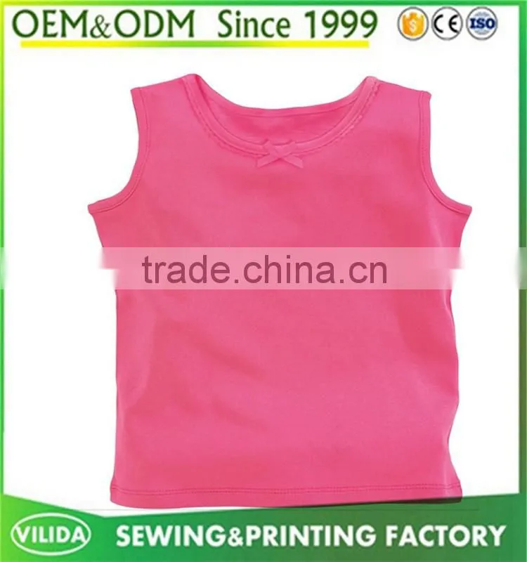 custom new design girls 100% cotton blank tank top high quality blank vest