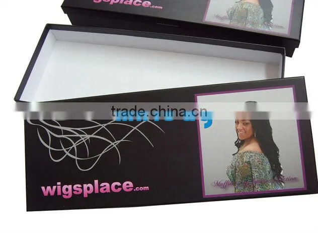 hot sale custom cardboard hair extension packaging box wholesale
