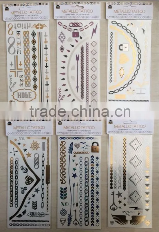 New Design Flash Metallic Tattoo