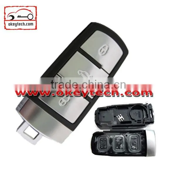 Okeytech vw key cover VW passat 3 buttons smart card cover for vw passat key