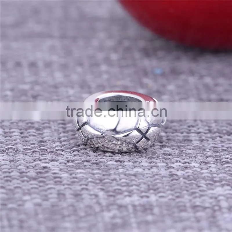 STY004 Silver Clip On Lock Stopper Beads Fit Snake Charm Bracelet