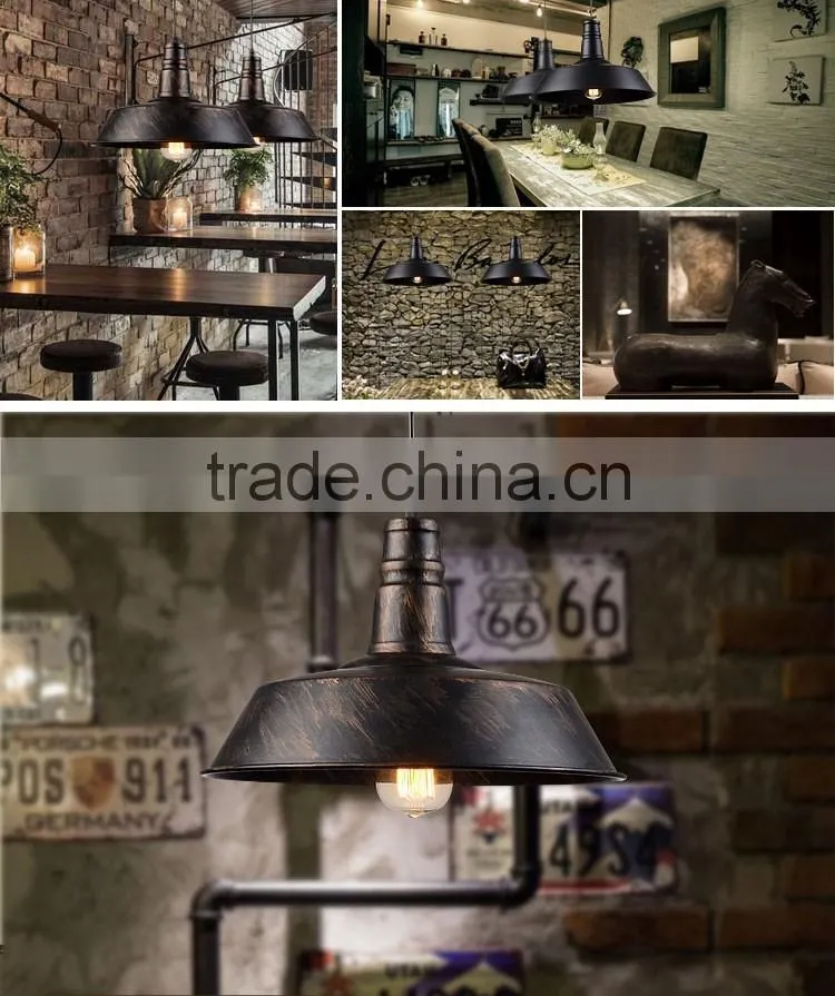 2016 Industrial Decoration White Pendant Lamp Hanging Lighting With Bulb