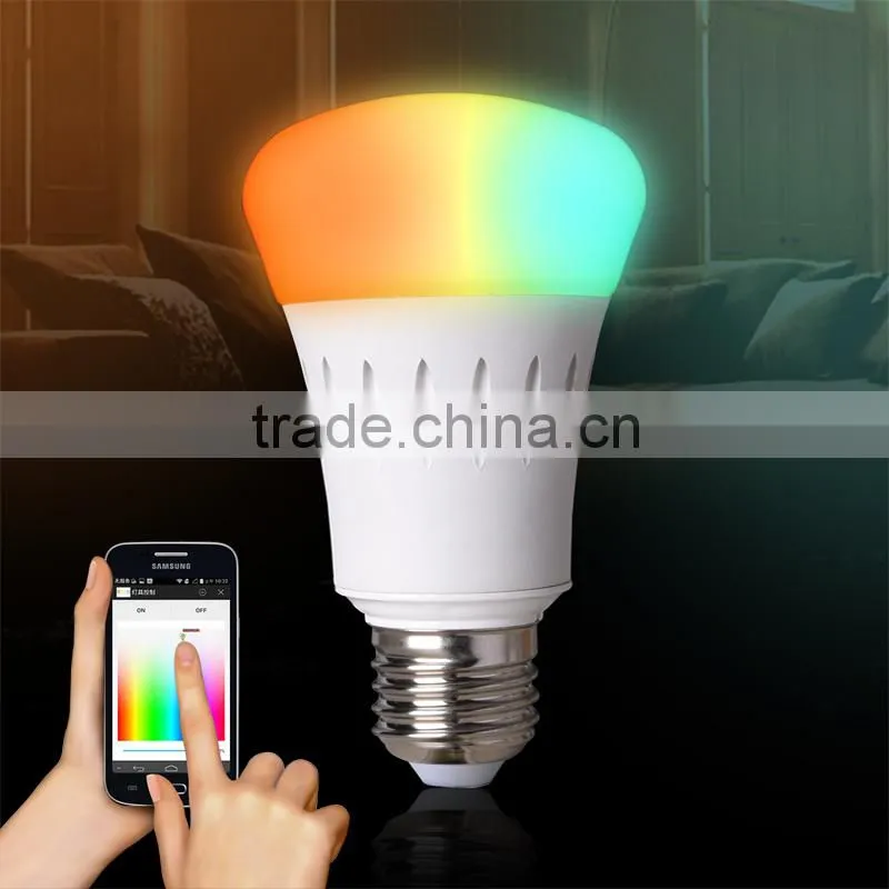 Smart LED bulb light 7W mobile bluetooth control lamp color changeable