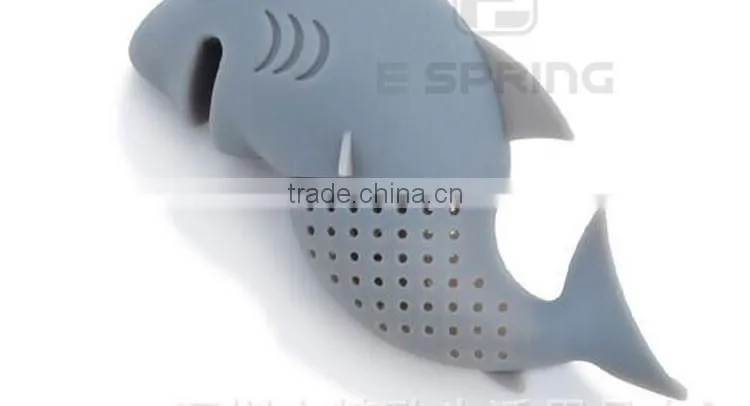 lovely shark silicone tea strainer tea filter tea infuser portable tea tools kitchen accessories