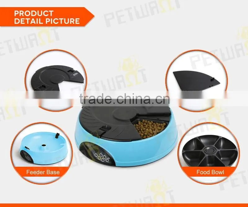 battery operated 6 meals automatic cat food feeders dry and wet food auto cat feeder