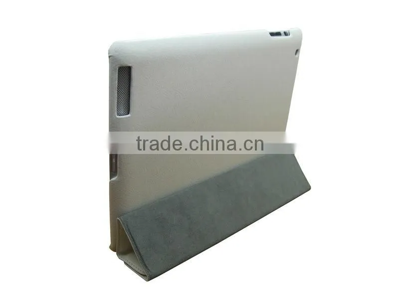 For ipad2 case smart,companion smart cover crystal white pc hard case