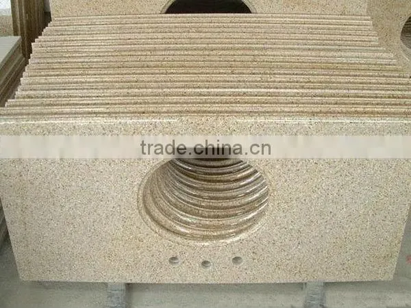PROMOTION PRICE!Chinese Gloden Yellow G682 Vanity Top With Single Under Mount Sink In Stock