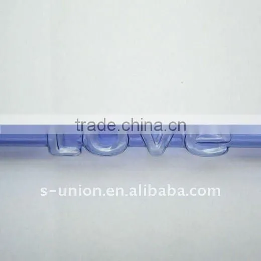Cute love letters pvc artistic straw