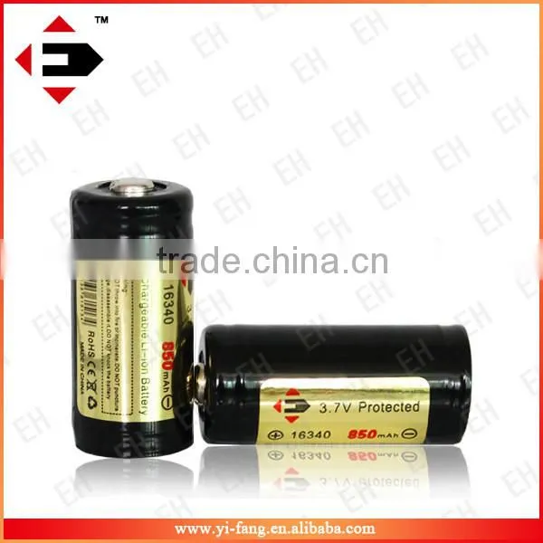 2015 New EFAN Li-ion 16340 850MAH 3.7V high quanlity e-cig mods Cig Batteries