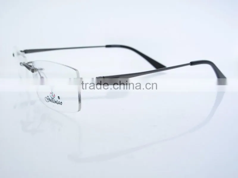 2016 New stylish metal optical eyeglass frames full rimless g658
