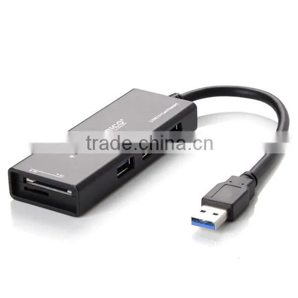H33TS-U3 superspeed 3 port usb 3.0 hub with card reader function