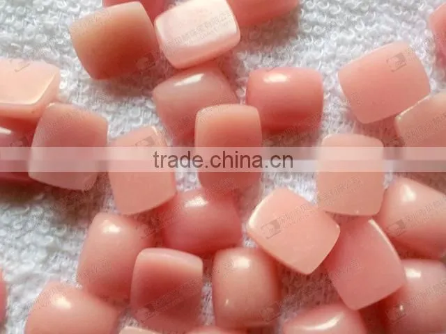 China pink opal rectangle cabochon for bezel jewelry
