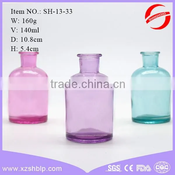 Wholesale 140ml spray color aroma diffuser small glass jars