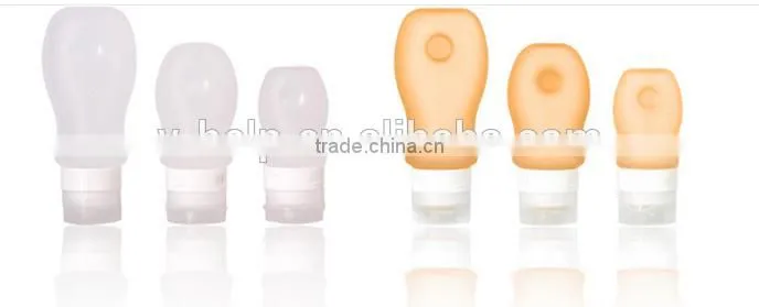 2 oz Silicone Travel Size Bottles Leak Proof Empty Cosmetic Containers, Squeeze Bottles