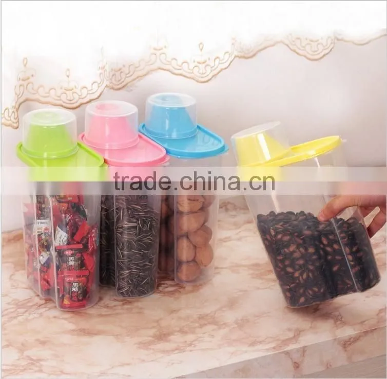 plastic Cereal / Snack Dispenser Set - Dry Food Storage Containers