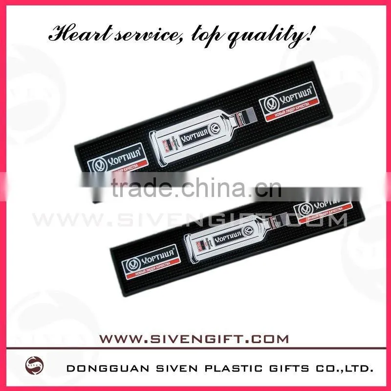 Custome design Logo Soft Pvc Rubber Bar Mat