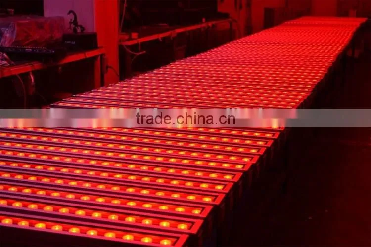 Direct Sale IP65 Outdoor DMX512 6in1 RGBWA+UV 24x15w LED Slim Cameleon Linear Panel LED Wash Bar Light
