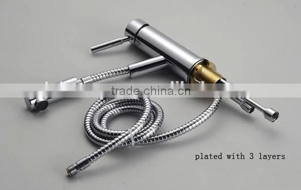 pull down basin faucet, concealed stainless steel hose, bathroom faucet different design