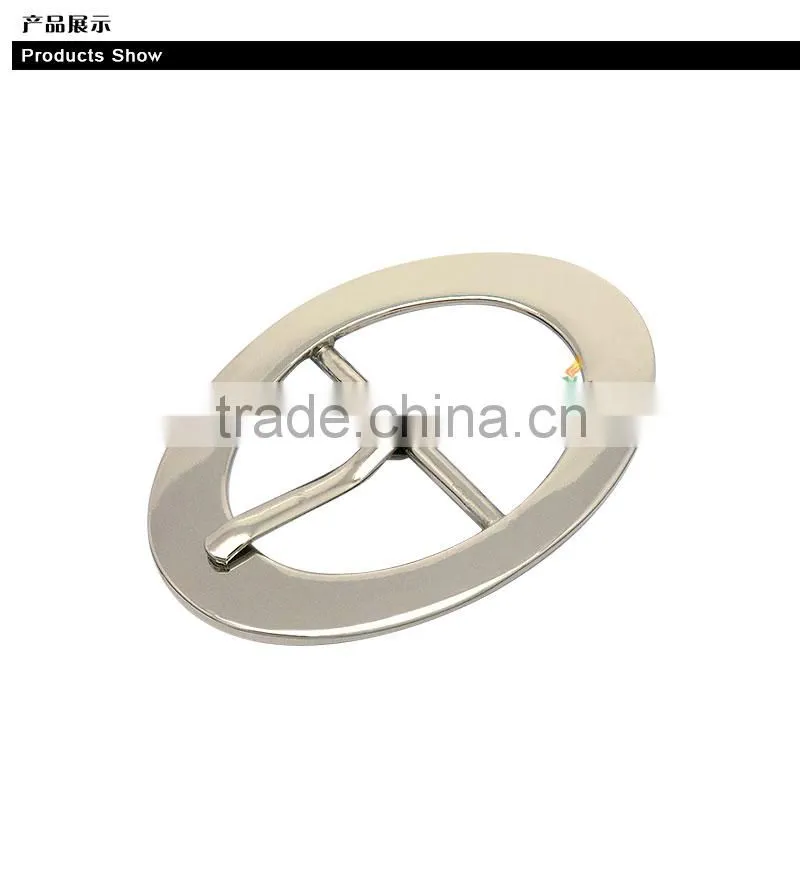 High Quality Fashion Oval Tri-Glide Nickel Metal Pin Buckle