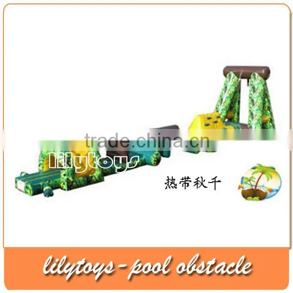 lilytoys 2015 inflatable water obstacle course, inflatable pool obstacle for adults
