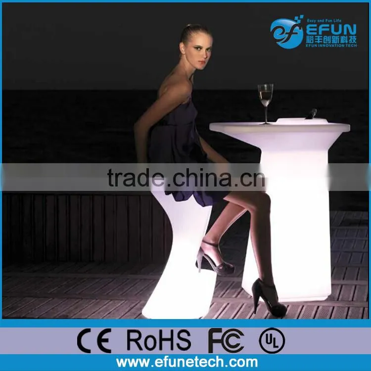 new design fantastic led light up bar table, rgb color change led cocktail tables