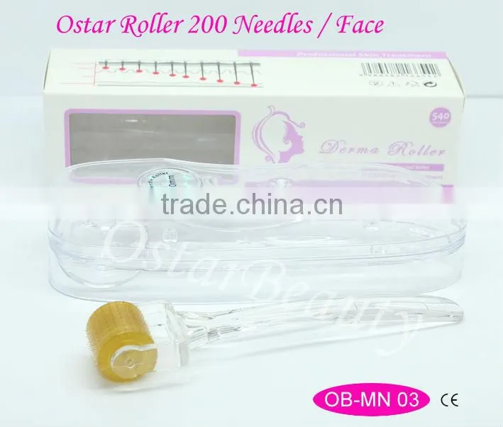 (Best Selling) 200 Needles titanium massager derma MT Roller For Women Skin Use OB-MN 03