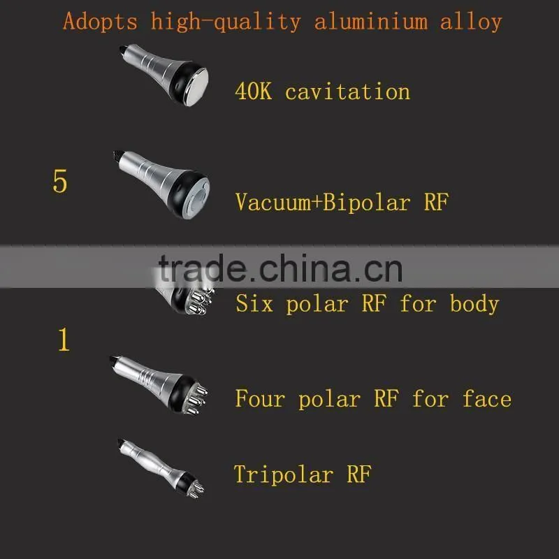 5 in 1 Ultrasonic Cavitation RF Slimming Machine Bipolar Strong Vacuum For Skin Care Weight Loss