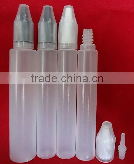 cheap soft 10ml,15ml,30ml unicorn e liquid juice pen bottles with childproof cap