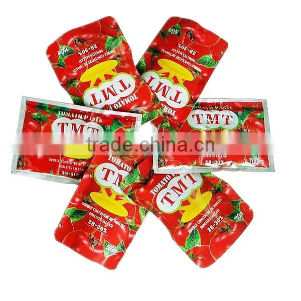 56g TMT brand double concentrated sachet tomato paste