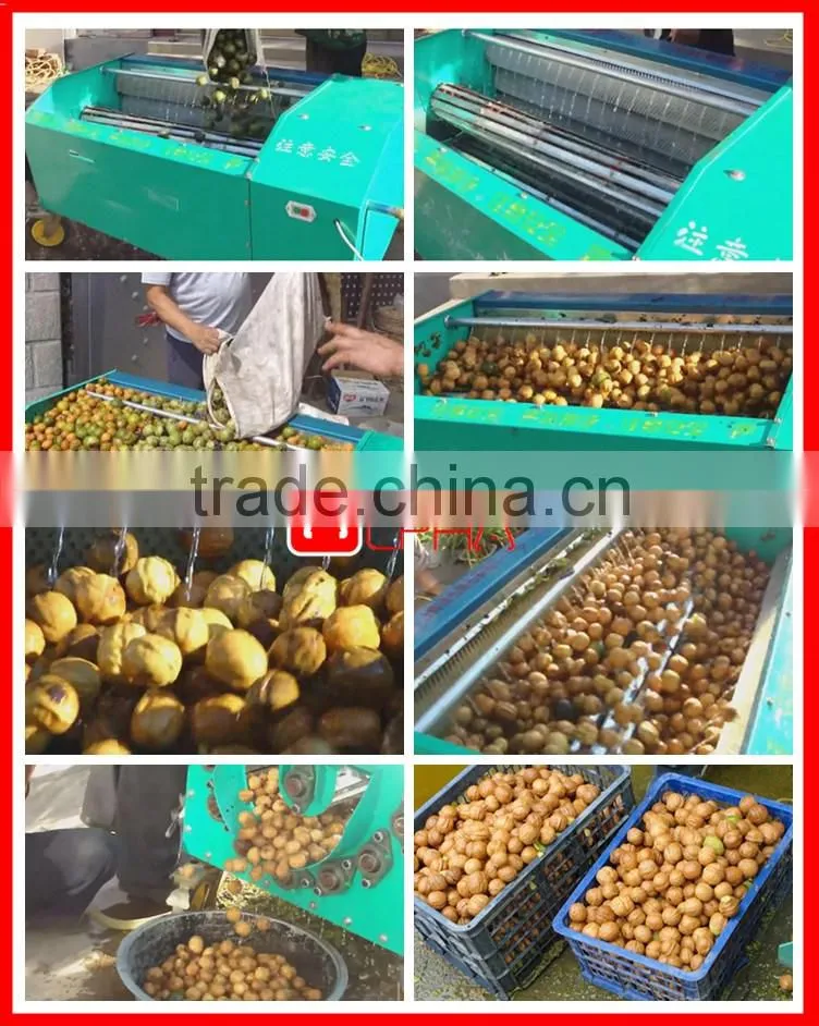CHEAP PRICE AUTOMATIC walnut shell breaking machine/walnut peeling